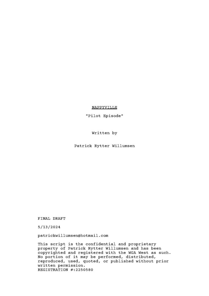 Nappyville pilot script by Patrick Will