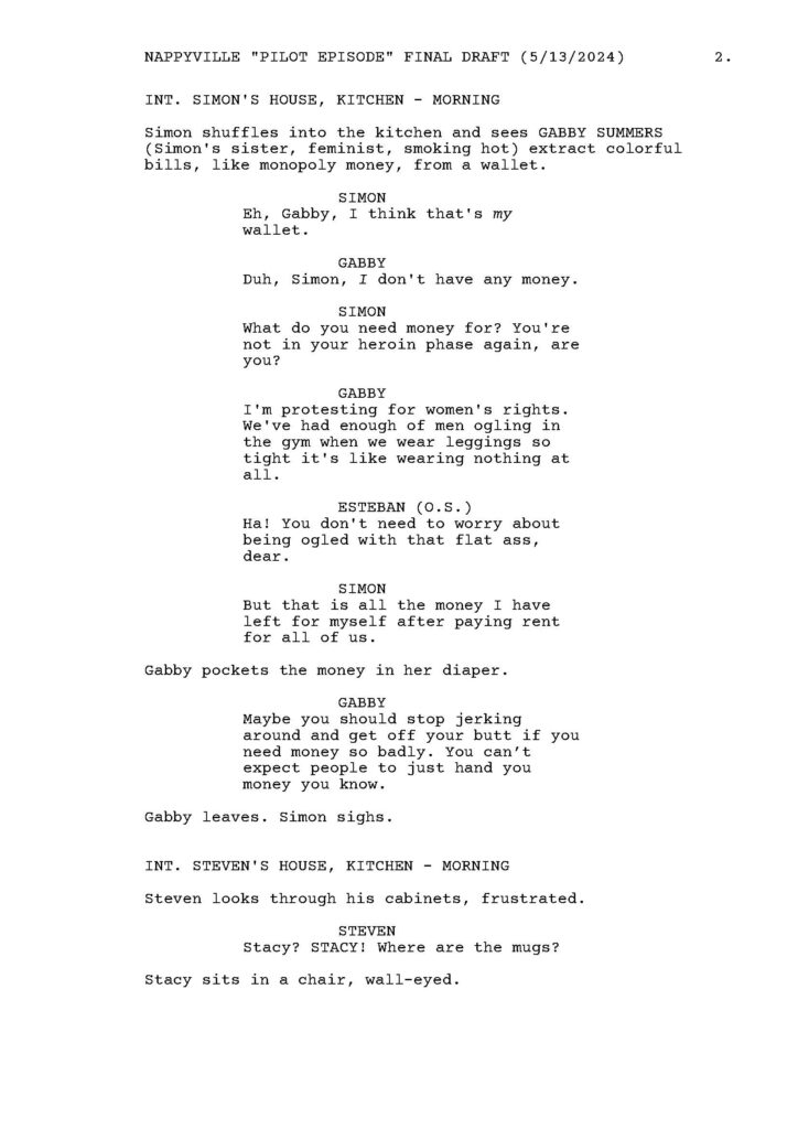 Nappyville pilot script by Patrick Will