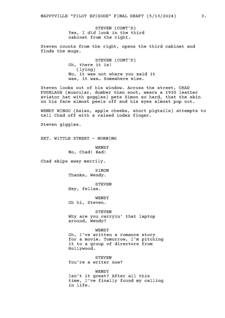 Nappyville pilot script by Patrick Will