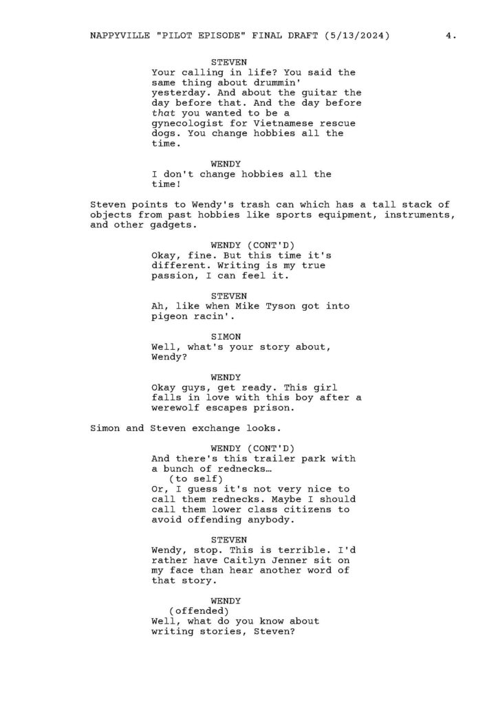 Nappyville pilot script by Patrick Will