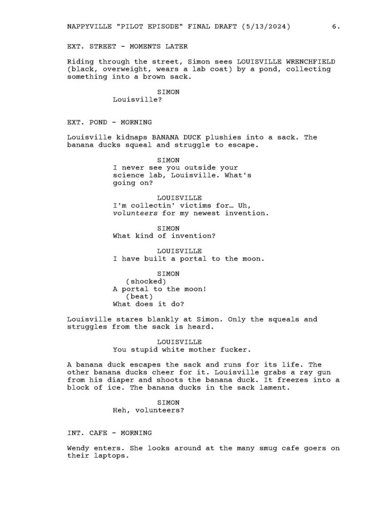 Nappyville pilot script by Patrick Will