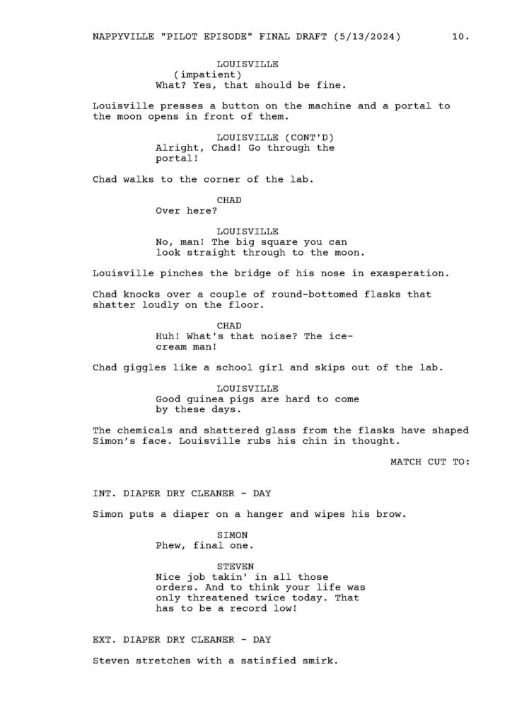 Nappyville pilot script by Patrick Will