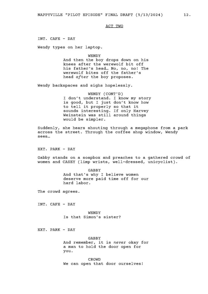 Nappyville pilot script by Patrick Will