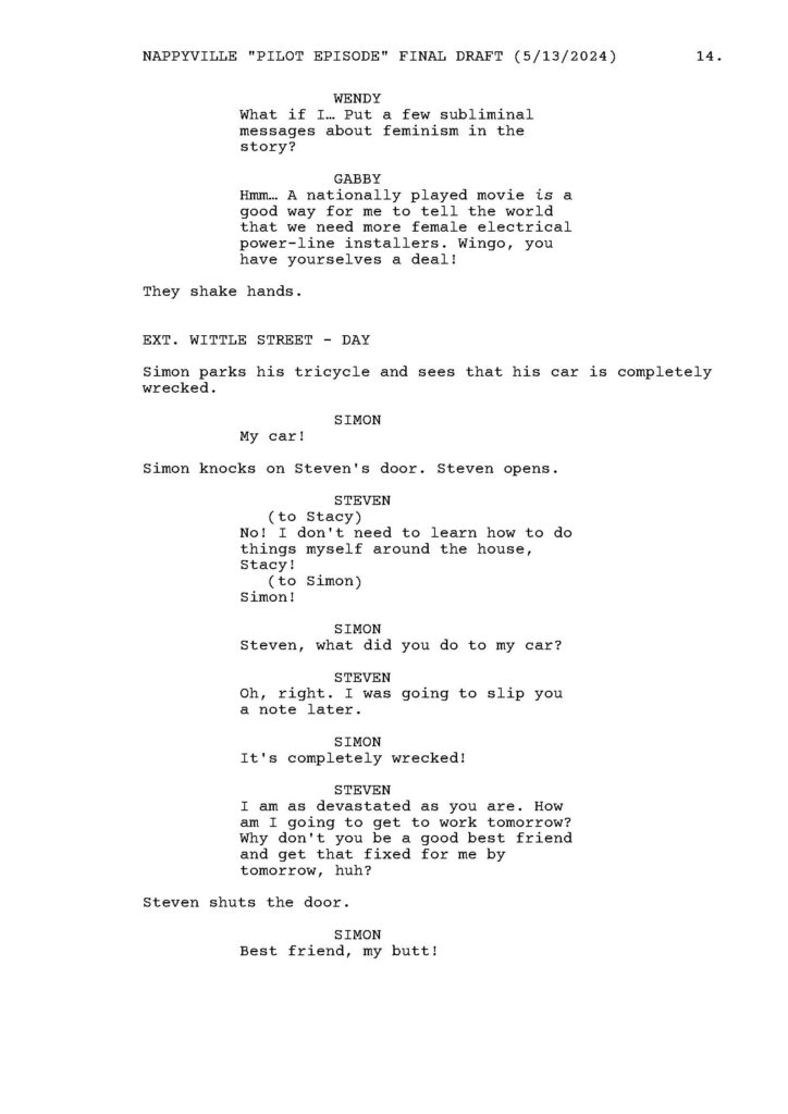 Nappyville pilot script by Patrick Will