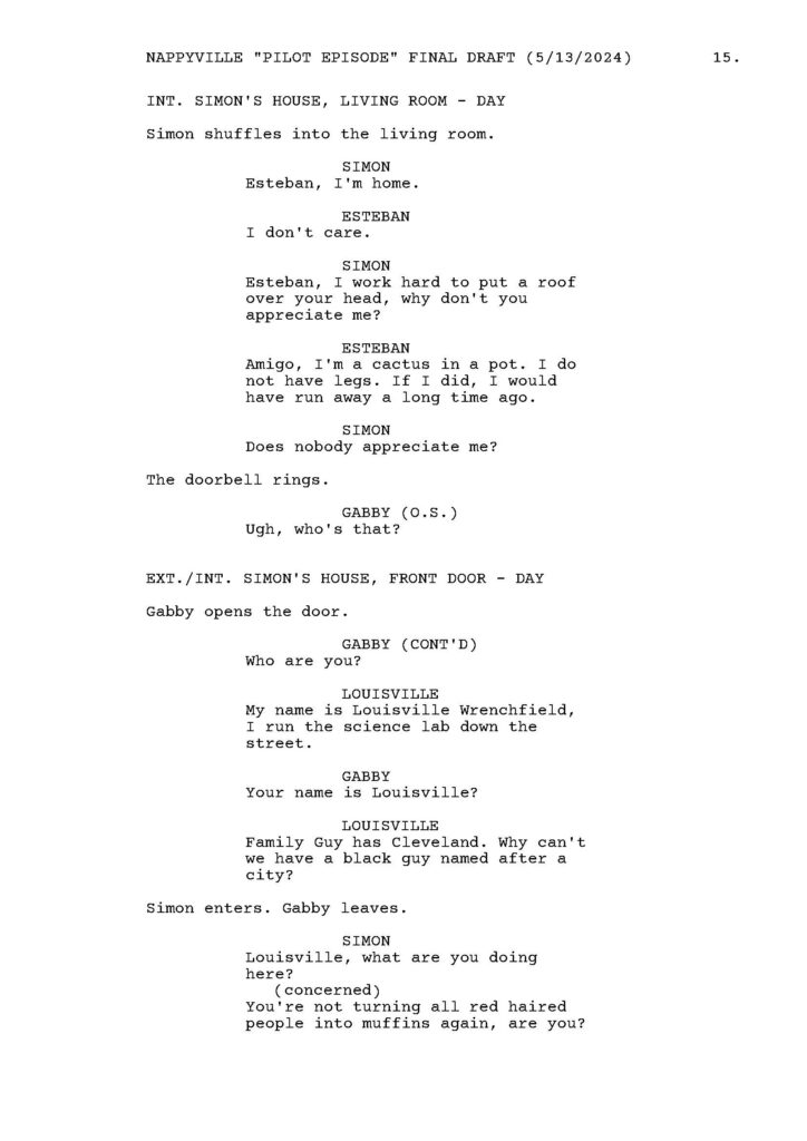 Nappyville pilot script by Patrick Will