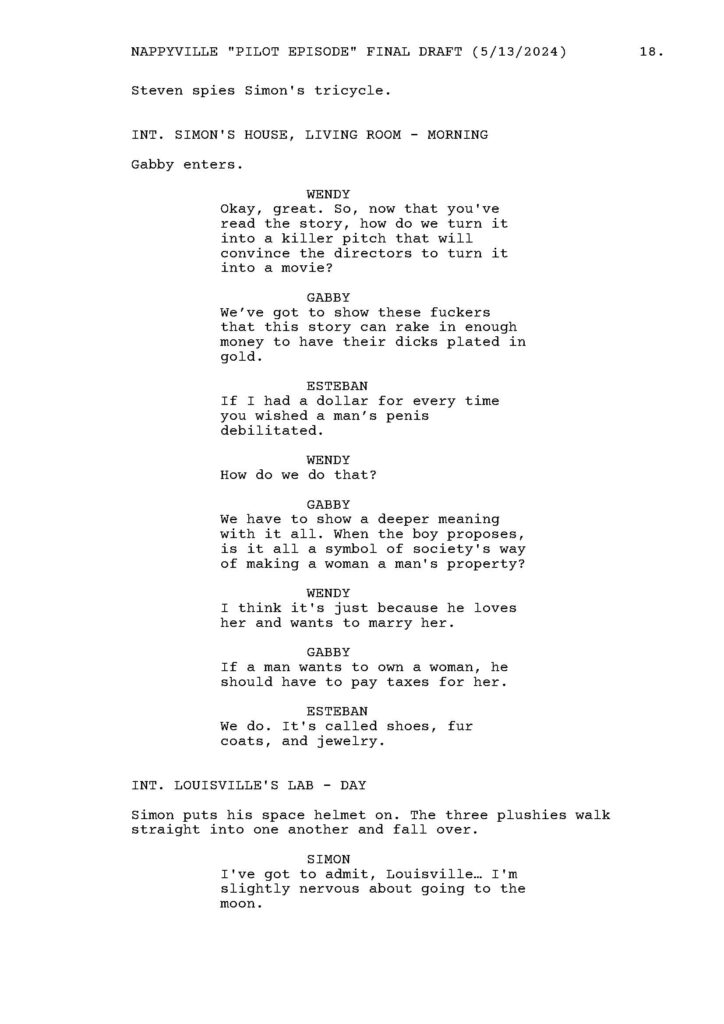 Nappyville pilot script by Patrick Will